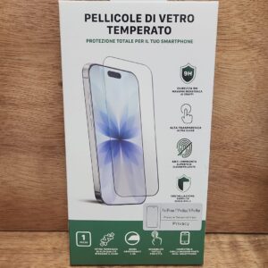 PELLICOLA IN VETRO TEMPERATO PER IPHONE PROTEZIONE 9H